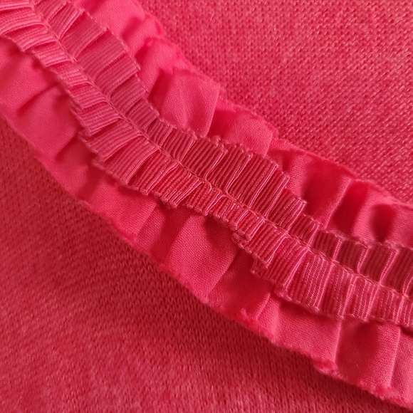 Sumptuously Soft Red CASLON Ribbon Trimmed Cardigan Size XL Like New - Picture 3 of 5